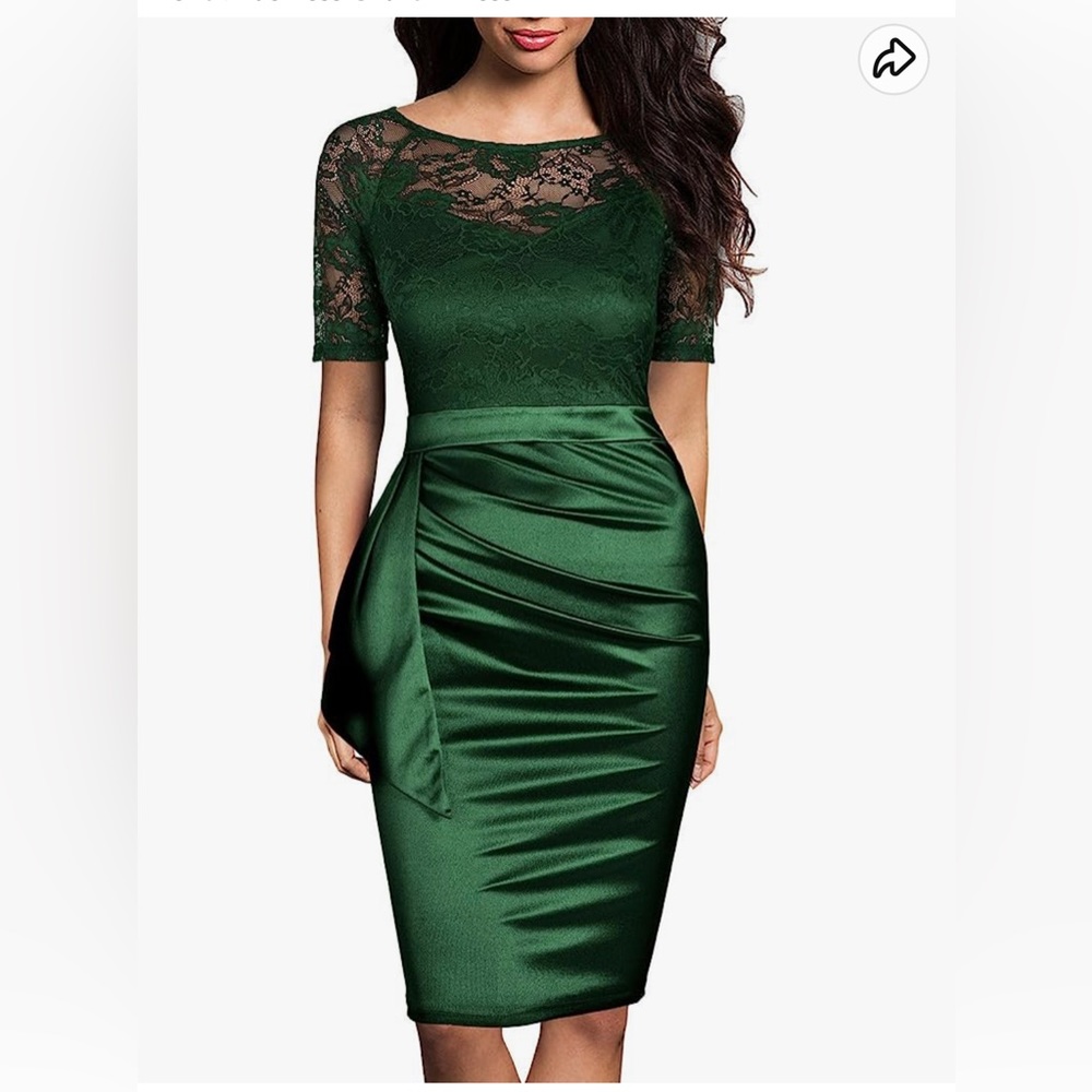 Mmondschein Women's Short Sleeve emerald green-Large